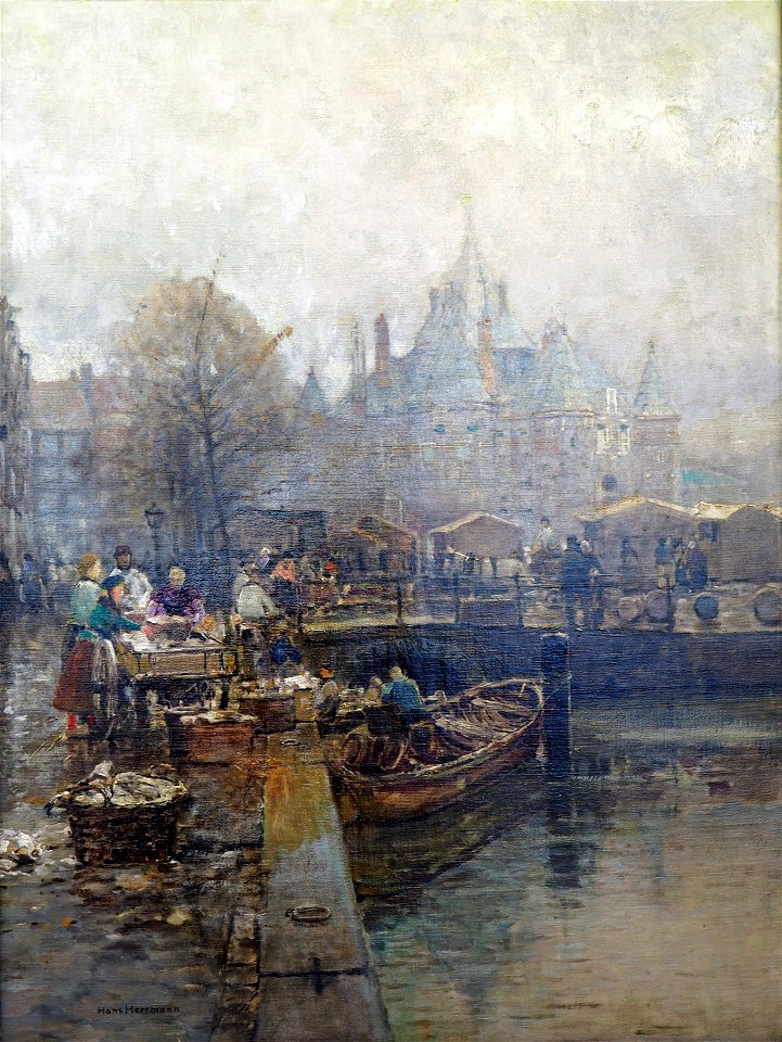 Hermanns Fischmarkt an Gracht in Amsterdam@Albert-König-Museum20160911