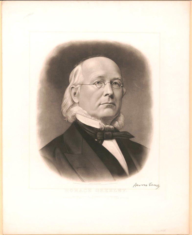 Horace Greeley - engraved by A.B. Walter. LCCN2012649732