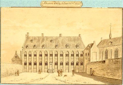 HUA-37756-Gezicht op het Abraham Doleklooster te Utrecht vanaf de binnenplaats