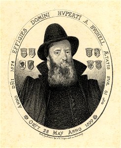 HUA-38846-Portret van H van Buchel geboren 1513 kanunnik van St Marie te Utrecht stichter van de stadsbibliotheek en van de Fundatie van Buchell overleden 28 me