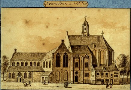 HUA-37200-Gezicht op de Janskerk aan het Janskerkhof te Utrecht uit het zuiden