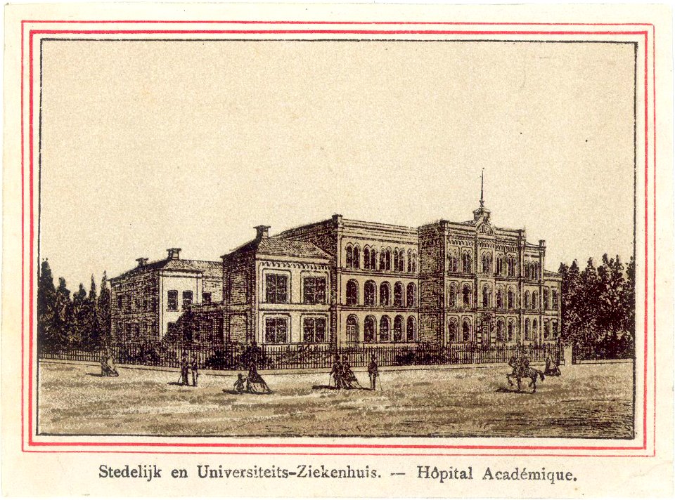 HUA-38588-Gezicht op het Algemeen Ziekenhuis aan de Catharijnesingel uit het zuidwestenNB Het ziekenhuis is meermalen van naam en adres veranderd Vanaf 1971 hee