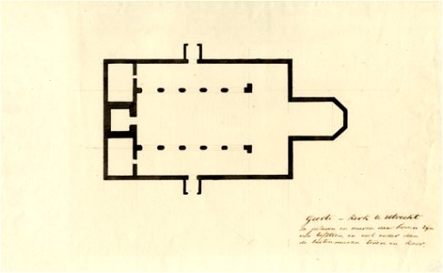 HUA-39926-Plattegrond van de Geertekerk Geertekerkhof te Utrecht