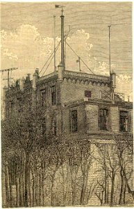 HUA-38497-Gezicht op het Meteorologisch Instituut op het bastion Zonnenburg te Utrecht