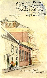 HUA-39397-Gezicht op enkele huizen in de Bijlhouwerstraat te Utrecht