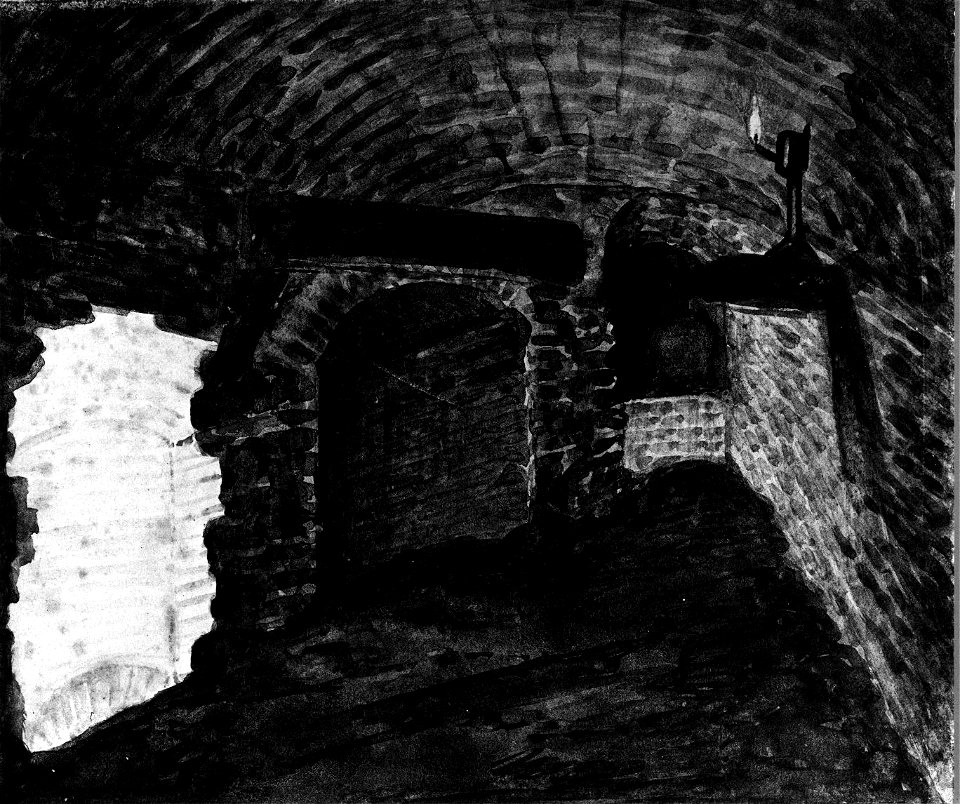 HUA-36836-Gezicht in de benedenverdieping van het noordwestelijke bastion van kasteel Vredenburg te Utrecht