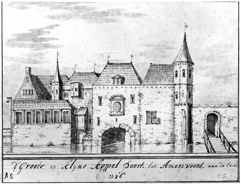 HUA-6121-Gezicht op de Koppelpoort te Amersfoort