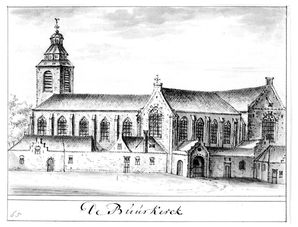 HUA-37367-Gezicht op de Buurkerk uit het zuidoosten