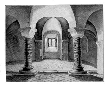 HUA-37170-Interieur van de Pieterskerk te Utrecht de crypte gezien uit het westen
