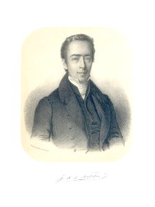 HUA-39096-Portret van JAD Molster geboren 1806 hervormd predikant 1837 1850 overleden 1850 Borstbeeld van voren