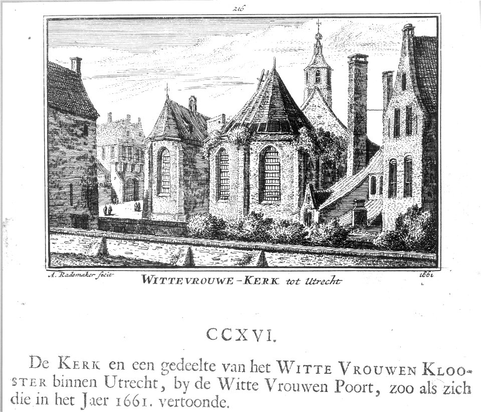 HUA-37757-Gezicht op de vervallen kerk van het Wittevrouwenklooster te Utrecht