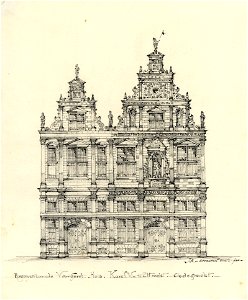 HUA-35710-Afbeelding van de voorgevel van het huis De Keyser aan de Oudegracht te UtrechtNB Het huis De Keyser heeft sinds 1917 het adres Oudegracht 120