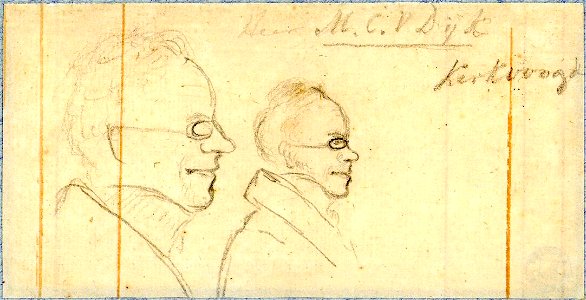 HUA-38895-Portret van CM van Dijk geboren 1797 apotheker en kerkvoogd van de Nederduits Hervormde kerk te Utrecht 1831 1854 overleden 1867 Borstbeeld rechts in 