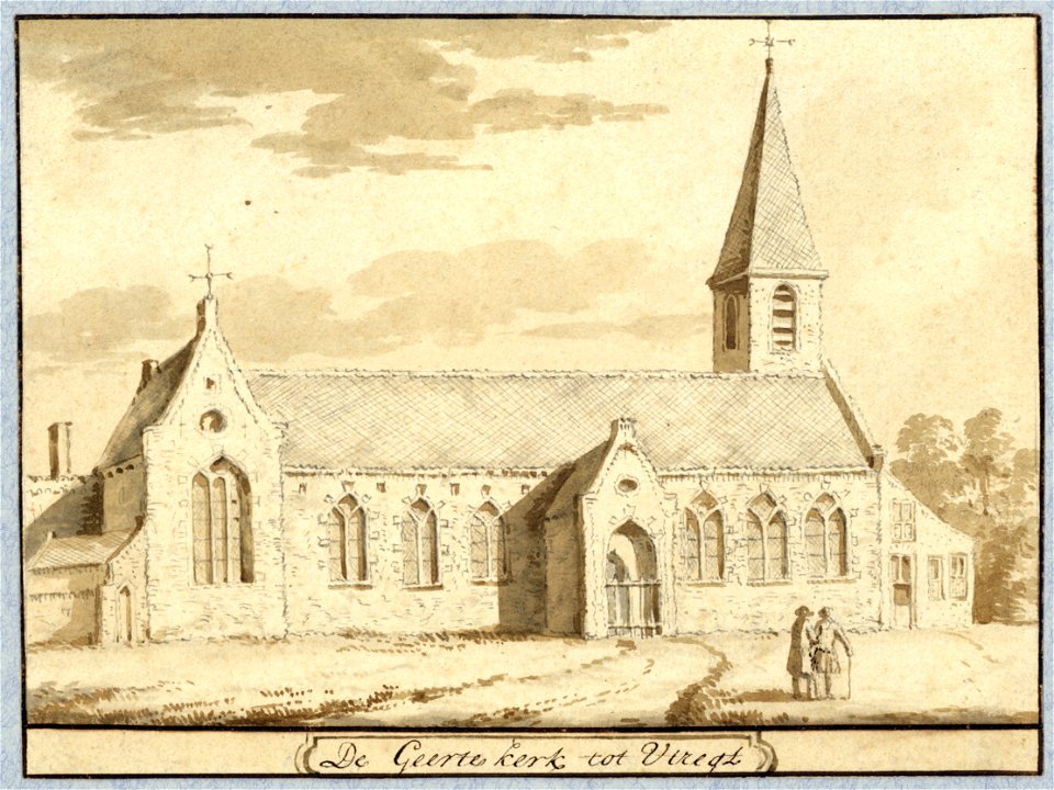 HUA-37503-Gezicht op de Geertekerk aan het Geertekerkhof te Utrecht uit het noordoosten