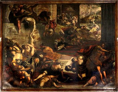 Jacopo tintorettto, strage degli innocenti, 1583-87