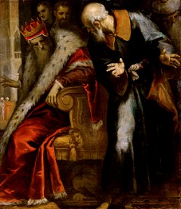 Jacopo Negretti, gen. Palma il Giovane und Werkstatt - Prophet Nathan ermahnt König David - GG 3816 - Kunsthistorisches Museum