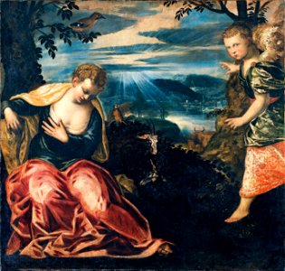 Jacopo Tintoretto - The Annunciation to Manoah's Wife - WGA22660. Free illustration for personal and commercial use.
