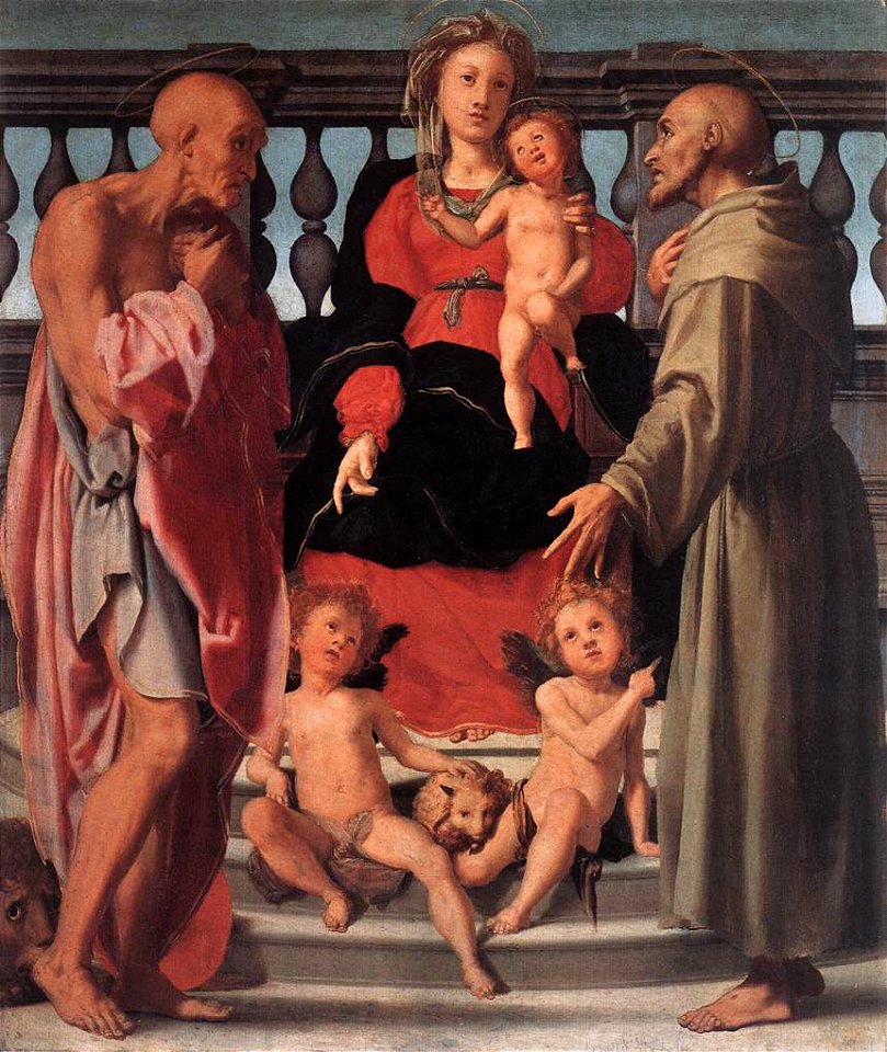 Jacopo Pontormo - Madonna and Child with Two Saints - WGA18094