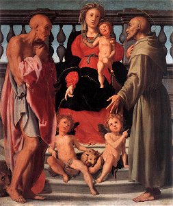 Jacopo Pontormo - Madonna and Child with Two Saints - WGA18094. Free illustration for personal and commercial use.