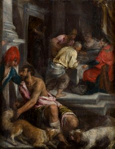 Jacopo da Ponte, gen. Jacopo Bassano (^) - Gleichnis vom reichen Mann und dem armen Lazarus - GG 4314 - Kunsthistorisches Museum