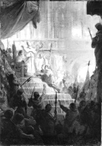 Jacobus van Dijck - Anno 1248. Graaf Willem II van Holland wordt tot rooms-koning gekroond - SA 4882 - Amsterdam Museum