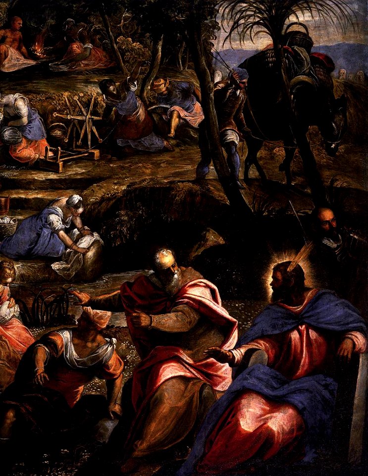 Jacopo Tintoretto - The Jews in the Desert (detail) - WGA22648