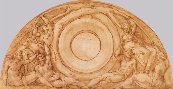 Jacopo Pontormo - Study for the Lunette with Vertumnus and Pomona - WGA18125