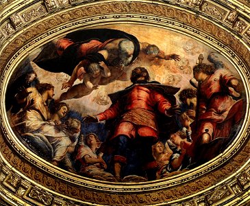 Jacopo Tintoretto - The Apotheosis of St Roch - WGA22492. Free illustration for personal and commercial use.