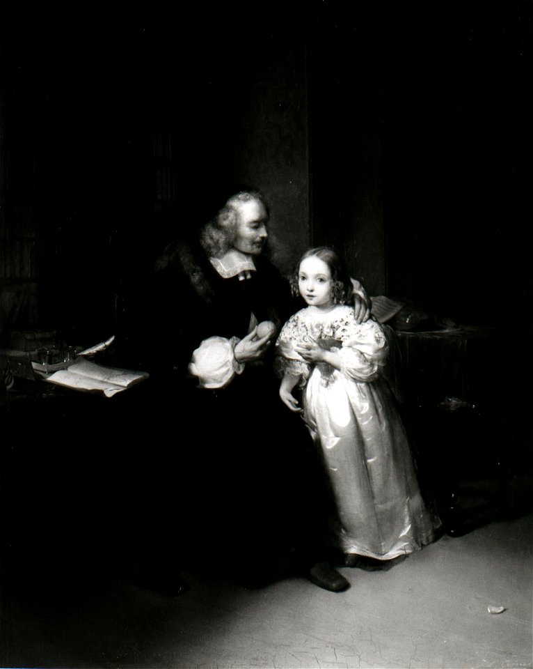 Jacobus Ludovicus Cornet - Huygens met zijn kleindochter - SA 1290 - Amsterdam Museum