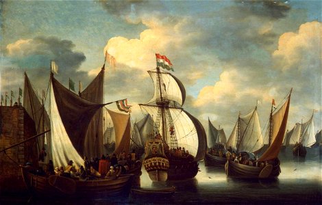 Jacobus Storck - View of a Harbour - WGA21821