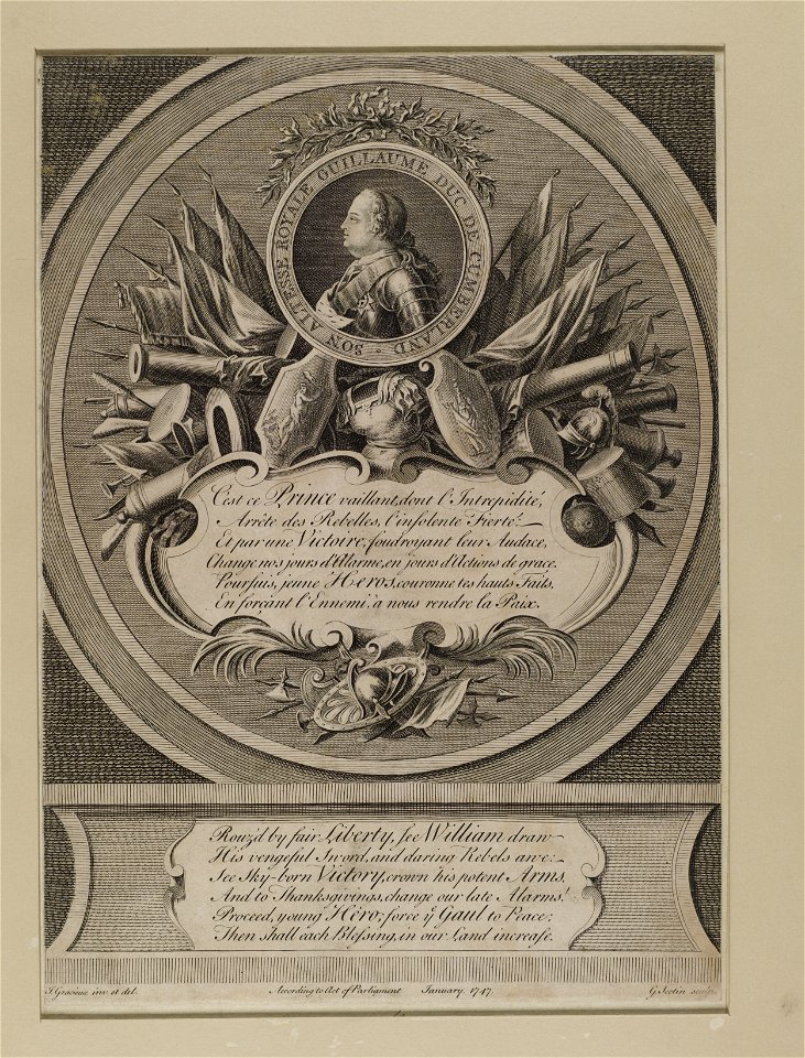 Jacobite broadside - William Augustus, Duke of Cumberland