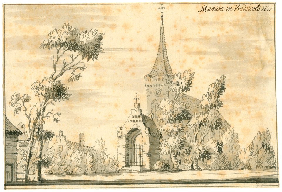 Jacobus Stellingwerf - De kerk van Marum in Vredewold in 1672