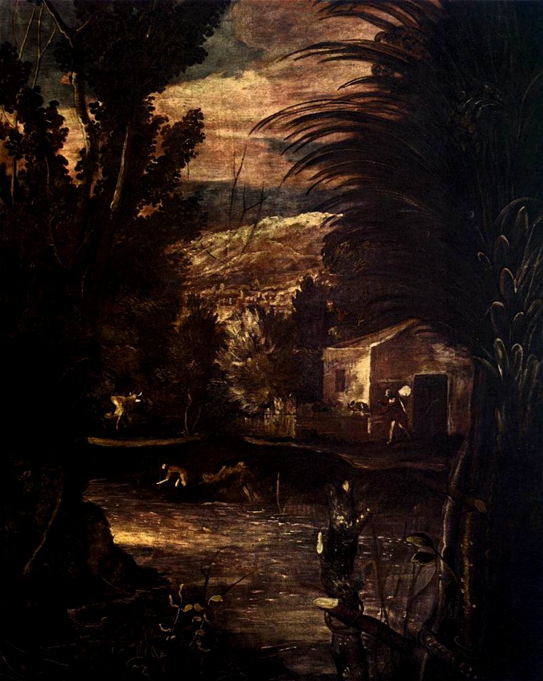 Jacopo Tintoretto - The Flight into Egypt (detail) - WGA22588