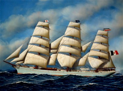 File:Antonio Jacobsen - The clipper Young America under full sail