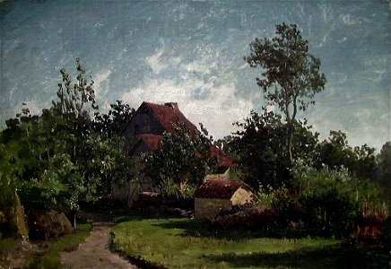 Sophus Jacobsen - Bondegård i kveldslys - NG.M.04432 - National Museum of Art, Architecture and Design