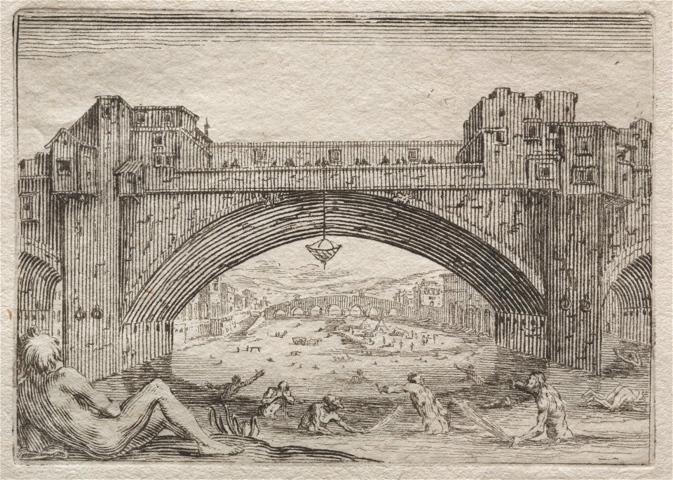 Jacques Callot (French, 1592-1635) - The Ponte Vecchio, Florence - 1988.140 - Cleveland Museum of Art