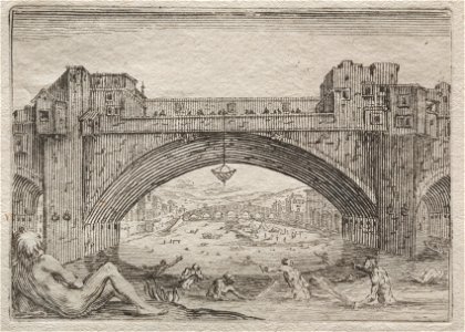 Jacques Callot (French, 1592-1635) - The Ponte Vecchio, Florence - 1988.140 - Cleveland Museum of Art
