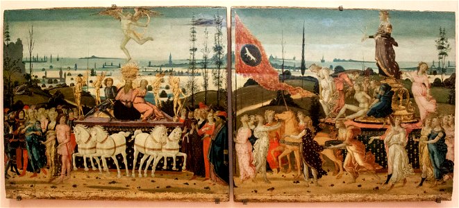 Jacopo del Sellaio, trionfo dell'amore e della pudicizia 1480-1485, 2016-05-07