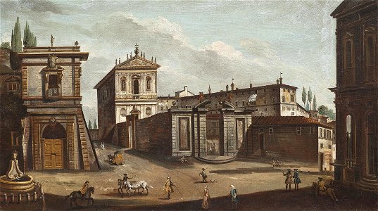 Jacopo Fabris Ansicht der Villa Aldobrandini