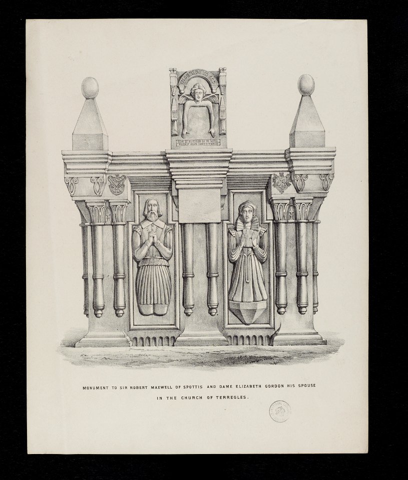 Jacobite broadside - Reproductions of monuments in the Church of Terregles