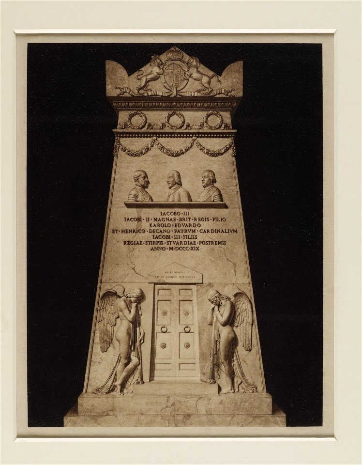 Jacobite broadside - Stuart tomb in Rome
