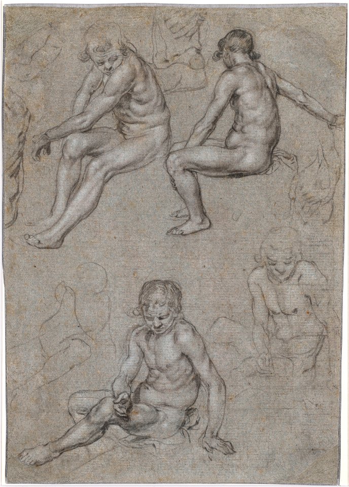 Jacques de Gheyn (Dutch, 1565-1629) - Studies of a Naked Seated Boy - 2019.2 - Cleveland Museum of Art