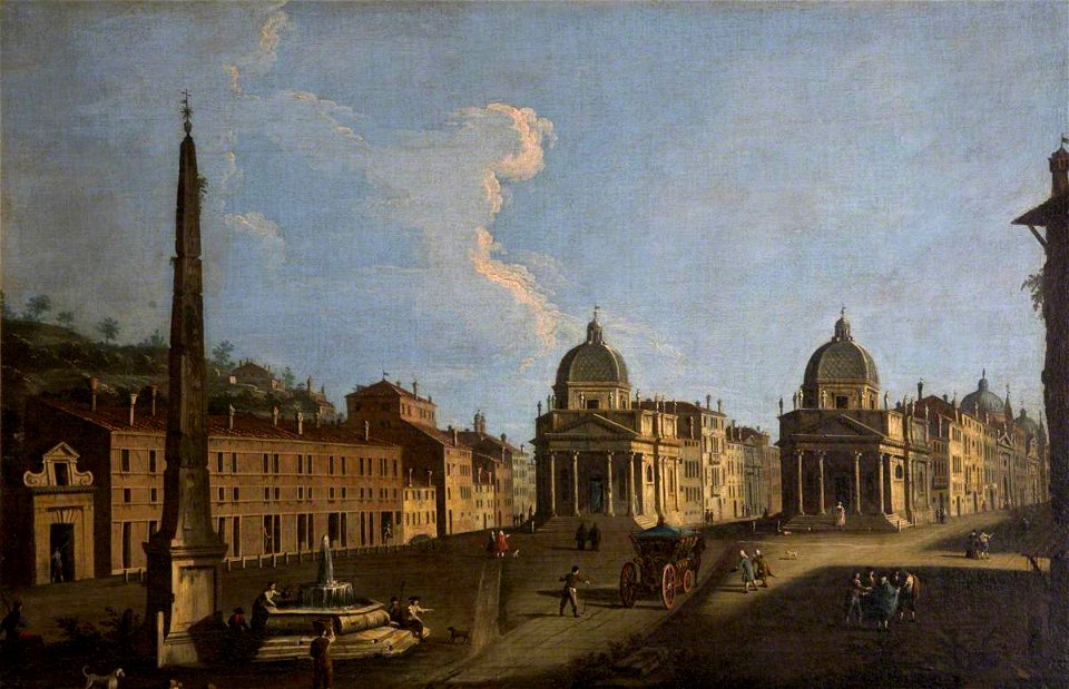 Jacopo Fabris (c.1689-1761) - Piazza del Popolo, Rome - 872122 - National Trust