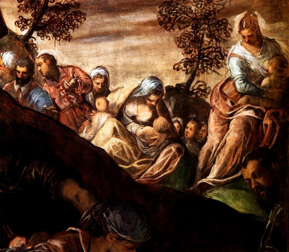 Jacopo Tintoretto - The Miracle of the Loaves and Fishes (detail) - WGA22567