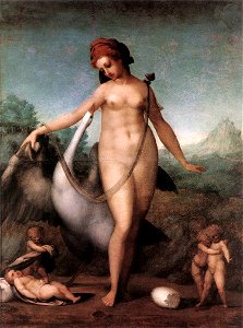 Jacopo Pontormo - Leda and the Swan - WGA18073. Free illustration for personal and commercial use.