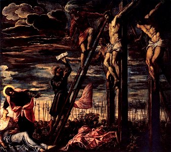 Jacopo Tintoretto - The Crucifixion of Christ - WGA22477. Free illustration for personal and commercial use.