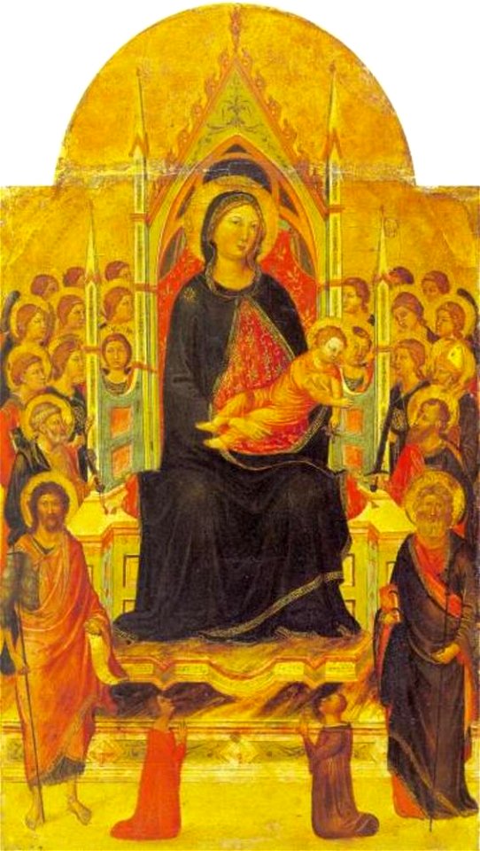 Jacopo del Casentino - Maria en kind met engelen en heiligen - 842 - Städel Museum