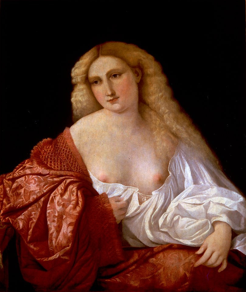 Jacopo Negretti called Palma the Elder - Portrait of a Woman known as Portrait of a Courtesan - Google Art Project
