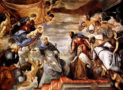 Jacopo Tintoretto - Doge Nicolò da Ponte Invoking the Protection of the Virgin - WGA22624