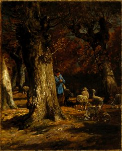 Brooklyn Museum - The Old Forest - Charles-Émile Jacque. Free illustration for personal and commercial use.